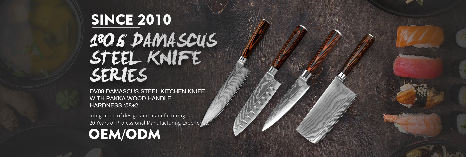 Damascus Knives Set